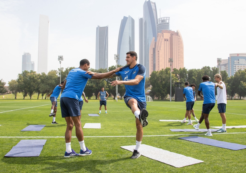Третьи «Газпром» — тренировочные сборы  в Абу-Даби: 25 февраля, утренняя тренировка