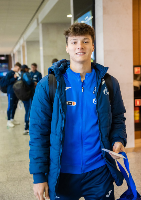 Команда «Зенит» перед вылетом на матч с «Краснодаром»