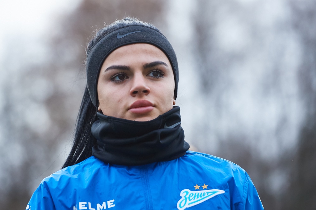 Тренировка женской команды перед матчем с «Рязанью-ВДВ»