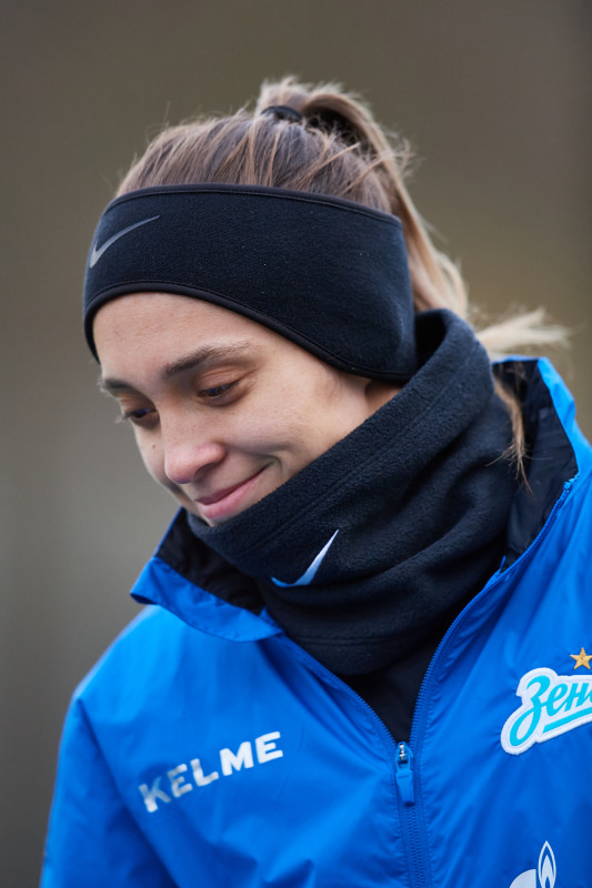 Тренировка женской команды перед матчем с «Рязанью-ВДВ»