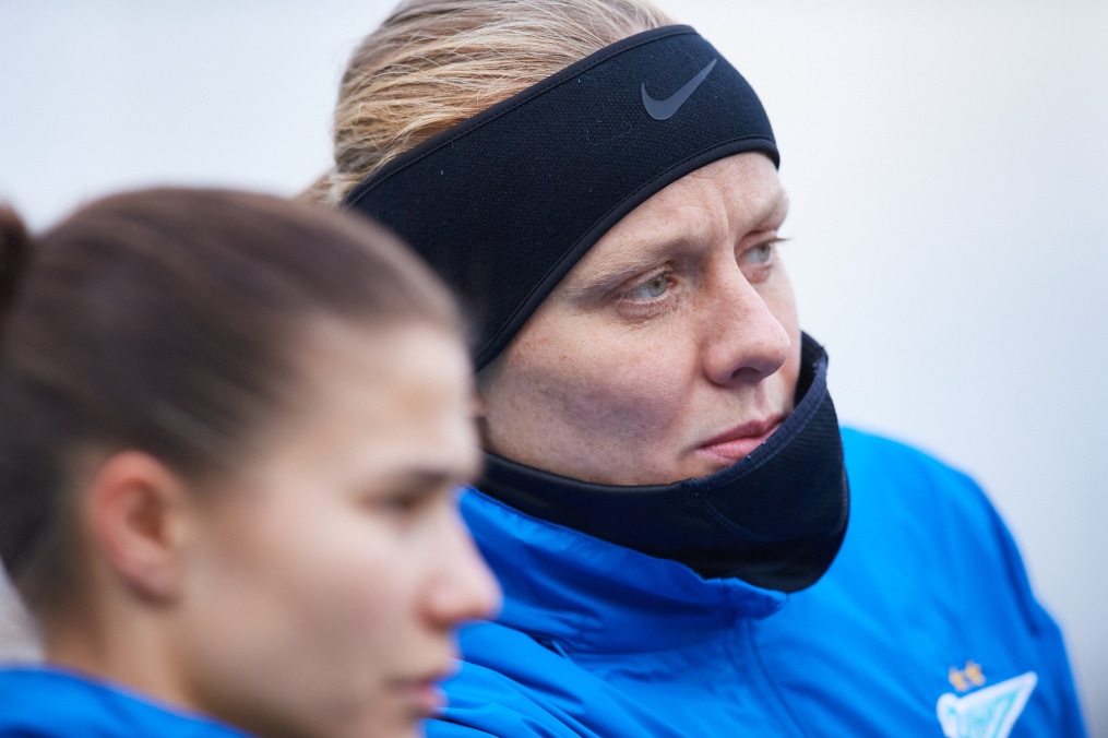 Тренировка женской команды перед матчем с «Рязанью-ВДВ»