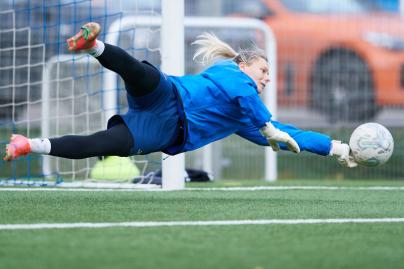 Тренировка женской команды перед матчем с «Рязанью-ВДВ»