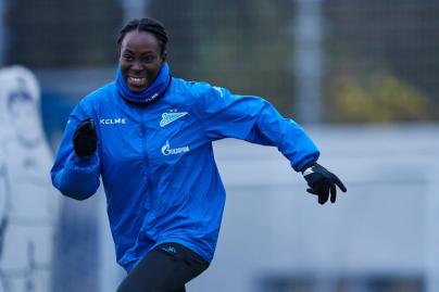 Тренировка женской команды перед матчем с «Рязанью-ВДВ»