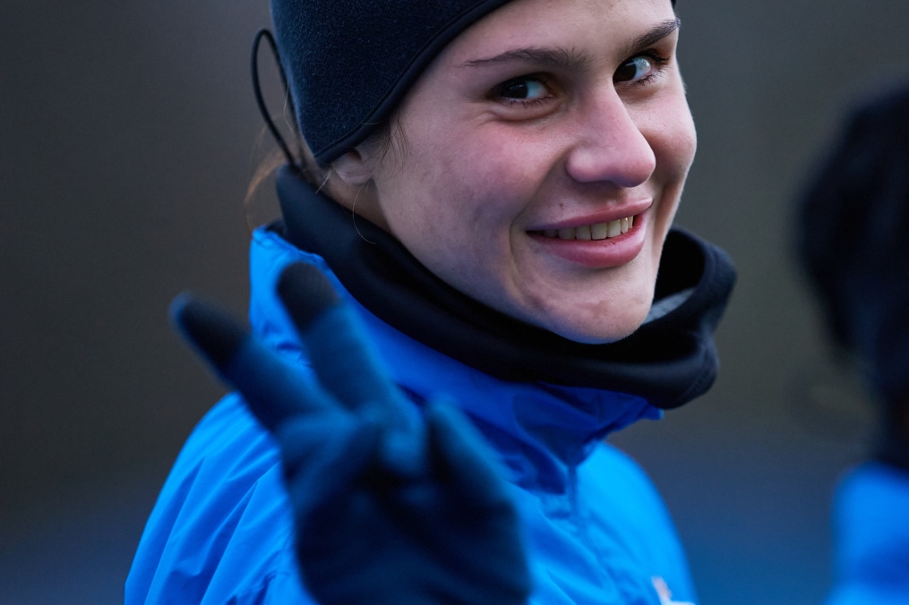 Тренировка женской команды перед матчем с «Рязанью-ВДВ»