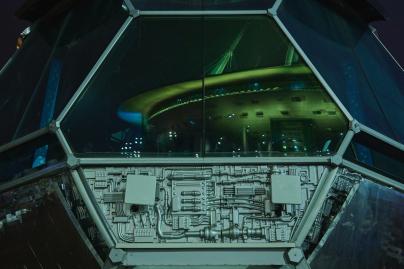 Подсветка «Газпром Арены»: «Ленточка Ленинградской Победы»