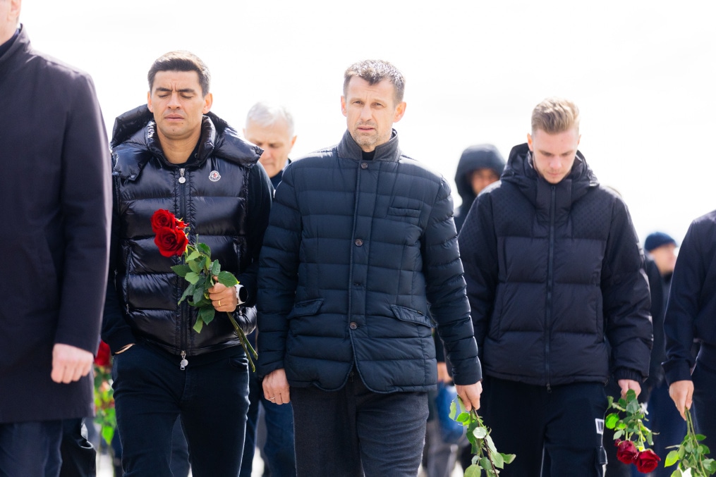 Торжественное возложение цветов на Пискаревском мемориальном кладбище в честь 80-летия Великой Победы