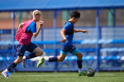 Тренировка «Зенита» U-16 перед матчем с «Мастер-Сатурном» U-16