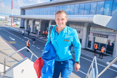 Вылет команды в Казань на матч с «Рубином»