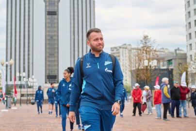 Утренняя прогулка сине-бело-голубых по Москве