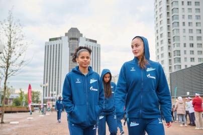 Утренняя прогулка сине-бело-голубых по Москве