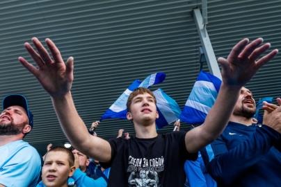 Фанаты на матче «Зенит»-2 — «Иркутск»