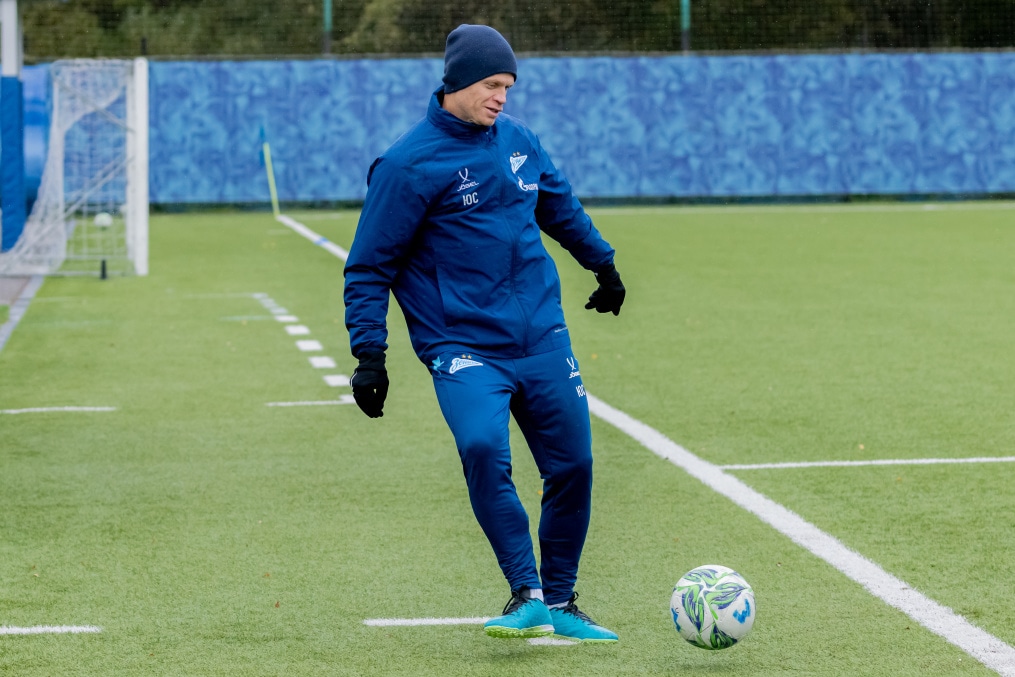 Тренировка «Зенита»-м перед матчем с ФК «Динамо»-м