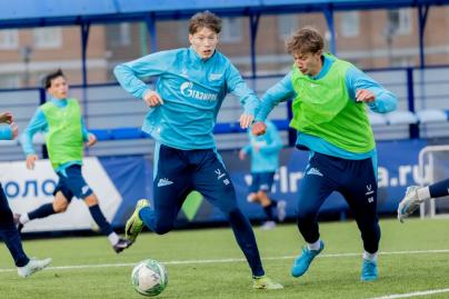 Тренировка «Зенита»-м перед матчем с ФК «Динамо»-м