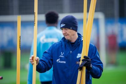 Тренировка основного состава перед матчем с «Акроном»