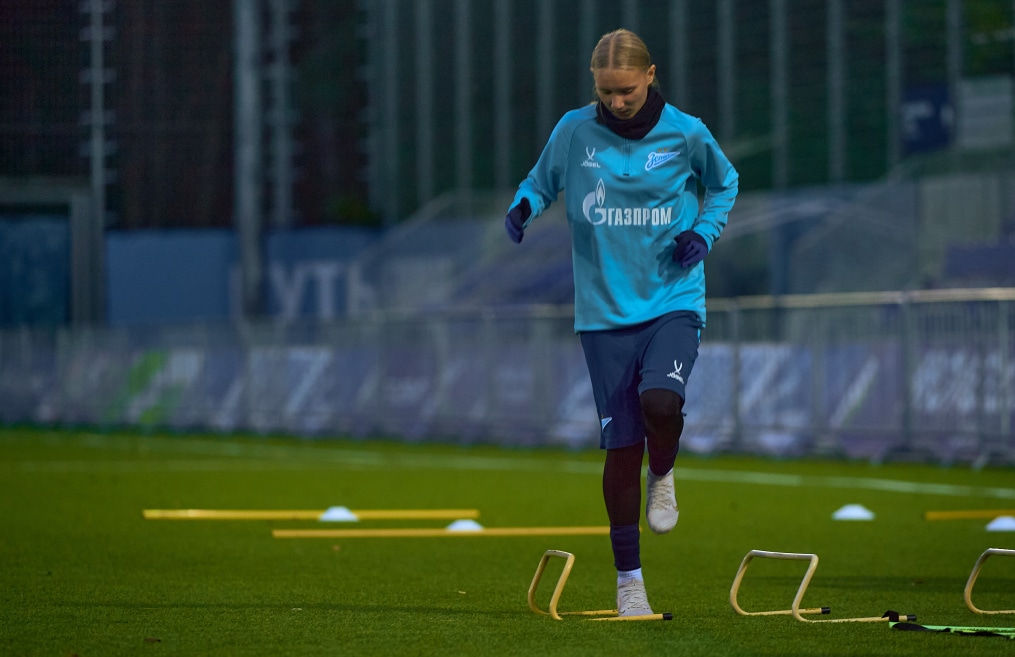 Тренировка женской молодежной команды перед матчем с «Краснодаром»-м