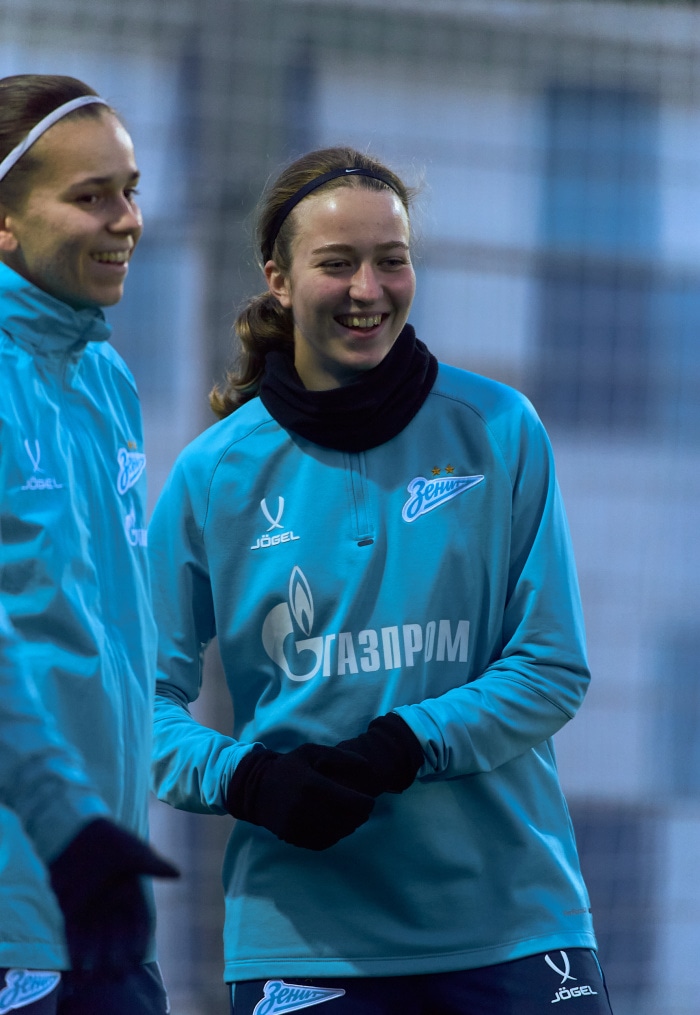Тренировка женской молодежной команды перед матчем с «Краснодаром»-м