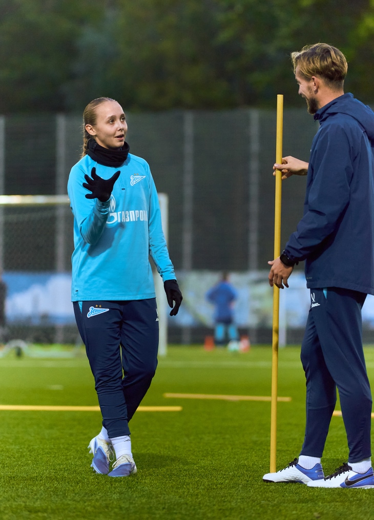 Тренировка женской молодежной команды перед матчем с «Краснодаром»-м
