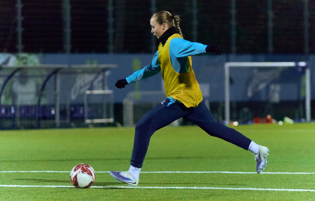 Тренировка женской молодежной команды перед матчем с «Краснодаром»-м