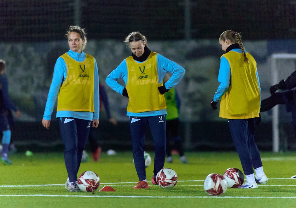 Тренировка женской молодежной команды перед матчем с «Краснодаром»-м