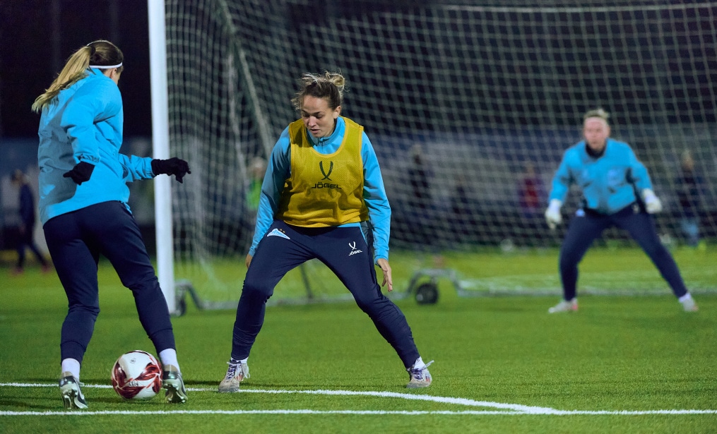 Тренировка женской молодежной команды перед матчем с «Краснодаром»-м