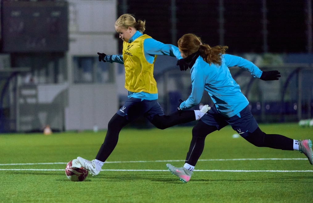 Тренировка женской молодежной команды перед матчем с «Краснодаром»-м