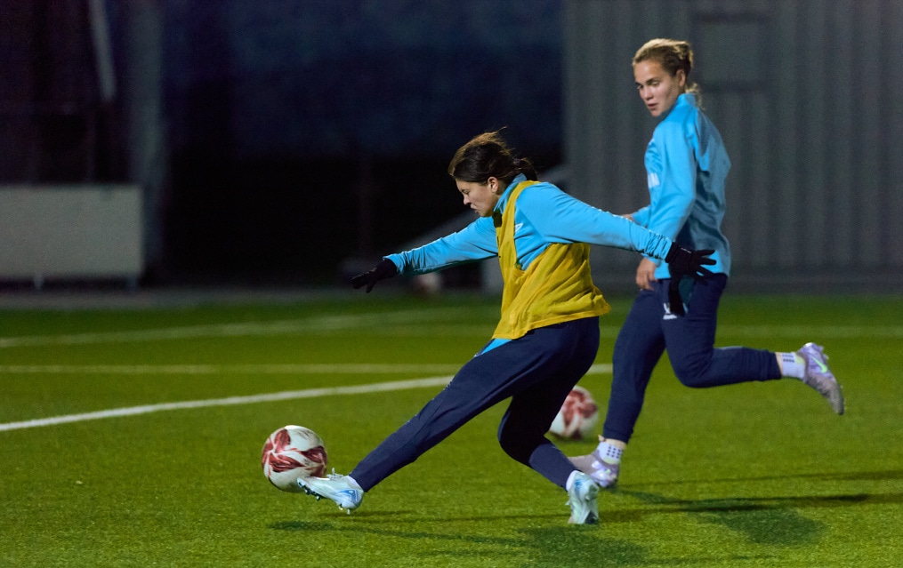 Тренировка женской молодежной команды перед матчем с «Краснодаром»-м