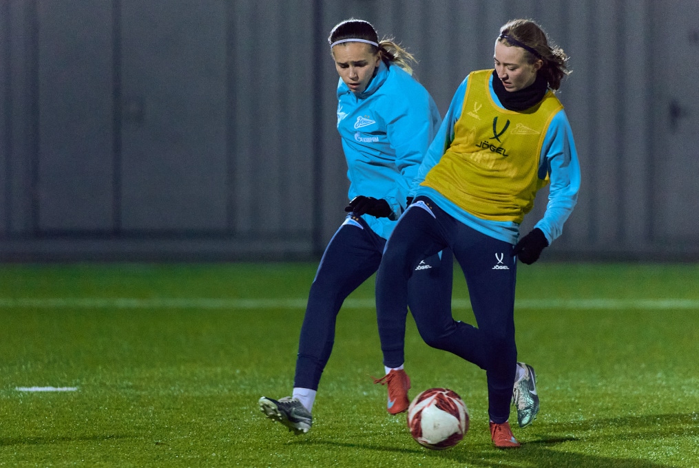 Тренировка женской молодежной команды перед матчем с «Краснодаром»-м
