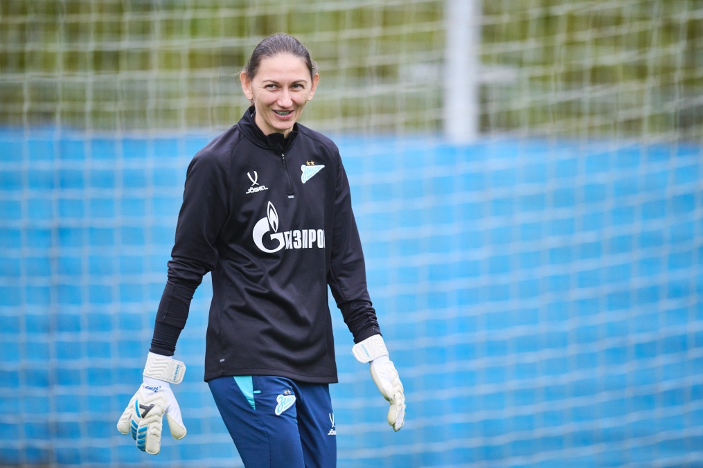 Тренировка женской команды перед финалом Кубка России