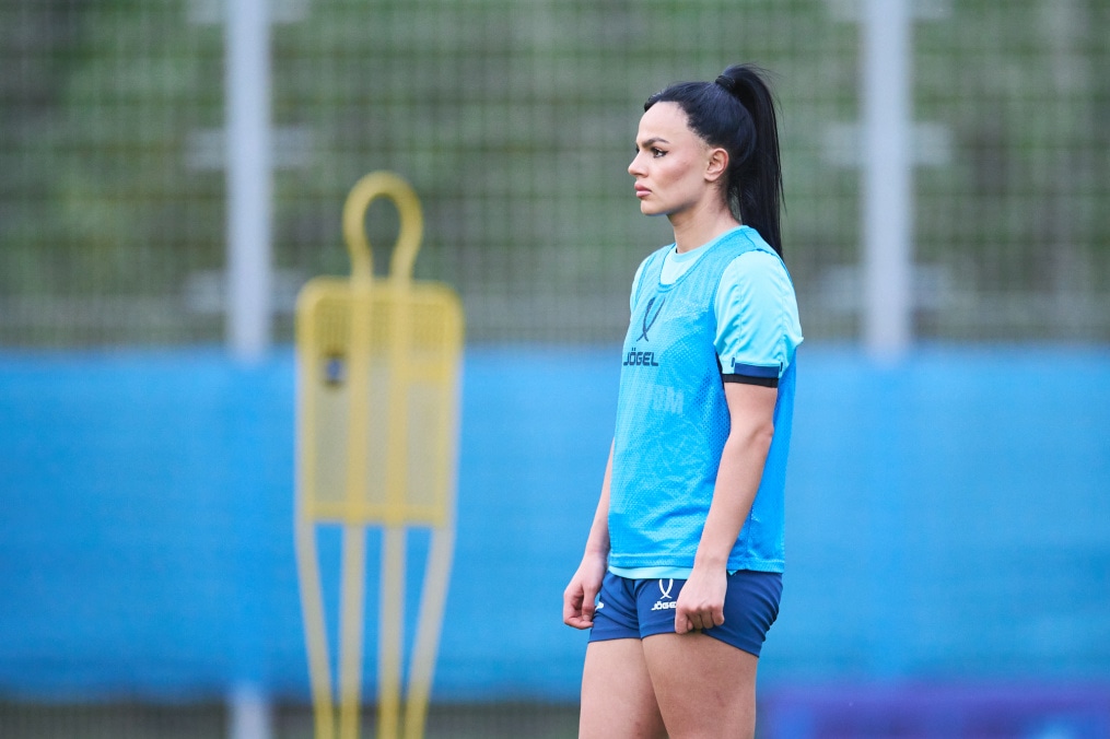 Тренировка женской команды перед финалом Кубка России