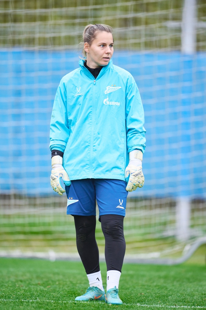 Тренировка женской команды перед финалом Кубка России