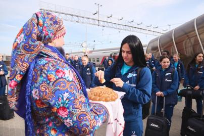 Встреча женской футбольной команды «Зенит» в Саранске