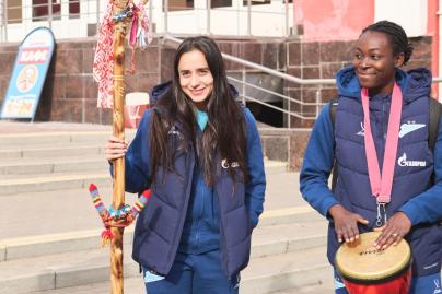 Встреча женской футбольной команды «Зенит» в Саранске