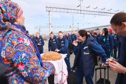 Встреча женской футбольной команды «Зенит» в Саранске