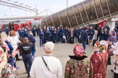 Встреча женской футбольной команды «Зенит» в Саранске
