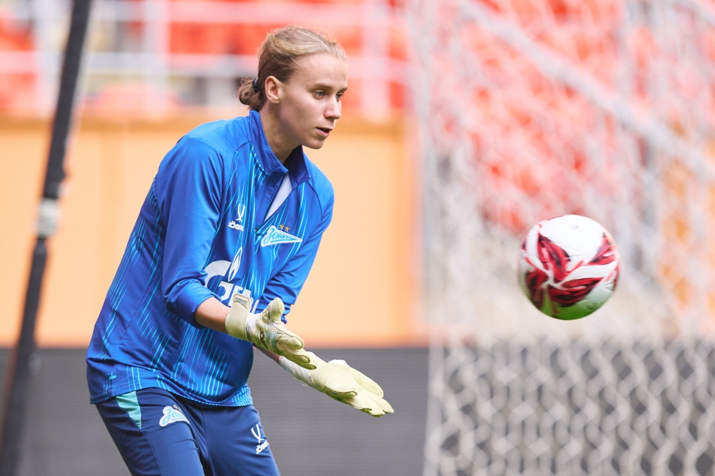 Тренировка женской команды на «Мордовия Арене» перед финалом Winline Кубка России