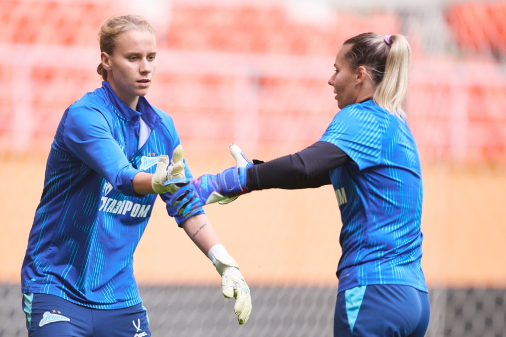 Тренировка женской команды на «Мордовия Арене» перед финалом Winline Кубка России