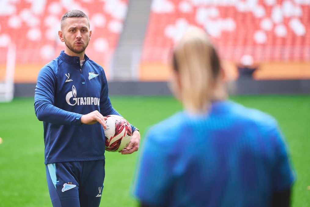 Тренировка женской команды на «Мордовия Арене» перед финалом Winline Кубка России