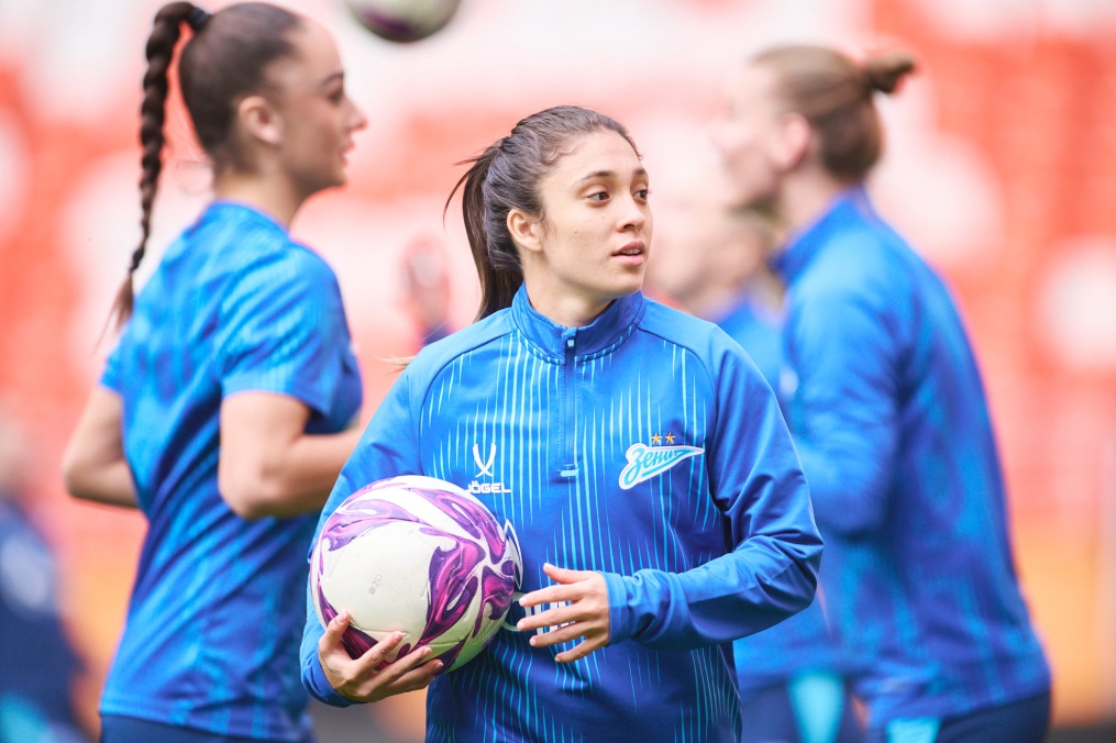 Тренировка женской команды на «Мордовия Арене» перед финалом Winline Кубка России