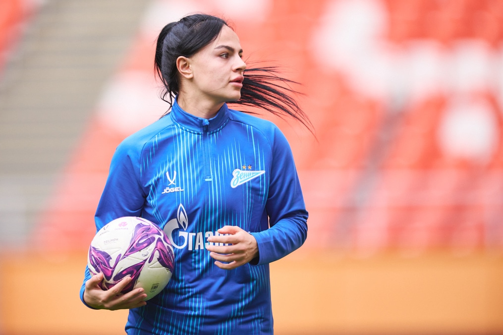 Тренировка женской команды на «Мордовия Арене» перед финалом Winline Кубка России