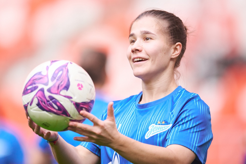 Тренировка женской команды на «Мордовия Арене» перед финалом Winline Кубка России