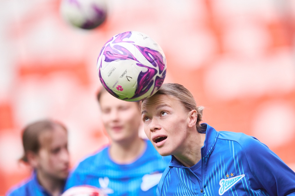 Тренировка женской команды на «Мордовия Арене» перед финалом Winline Кубка России