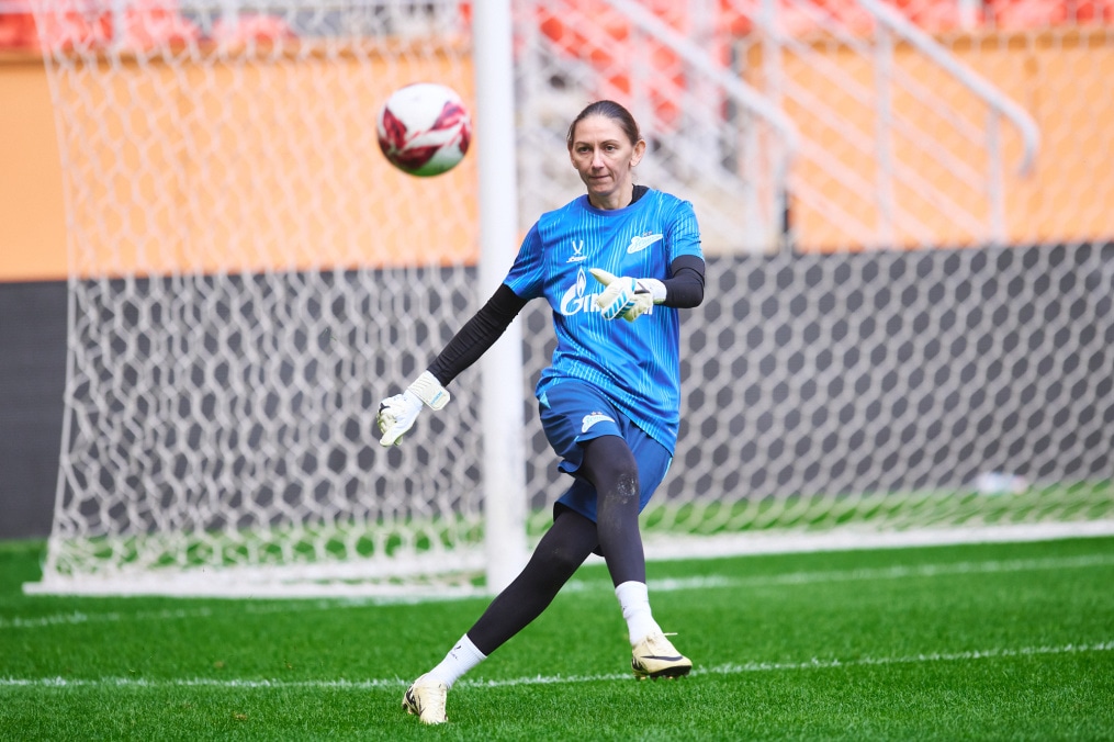 Тренировка женской команды на «Мордовия Арене» перед финалом Winline Кубка России