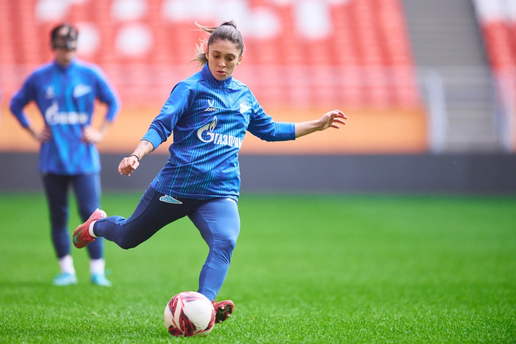 Тренировка женской команды на «Мордовия Арене» перед финалом Winline Кубка России