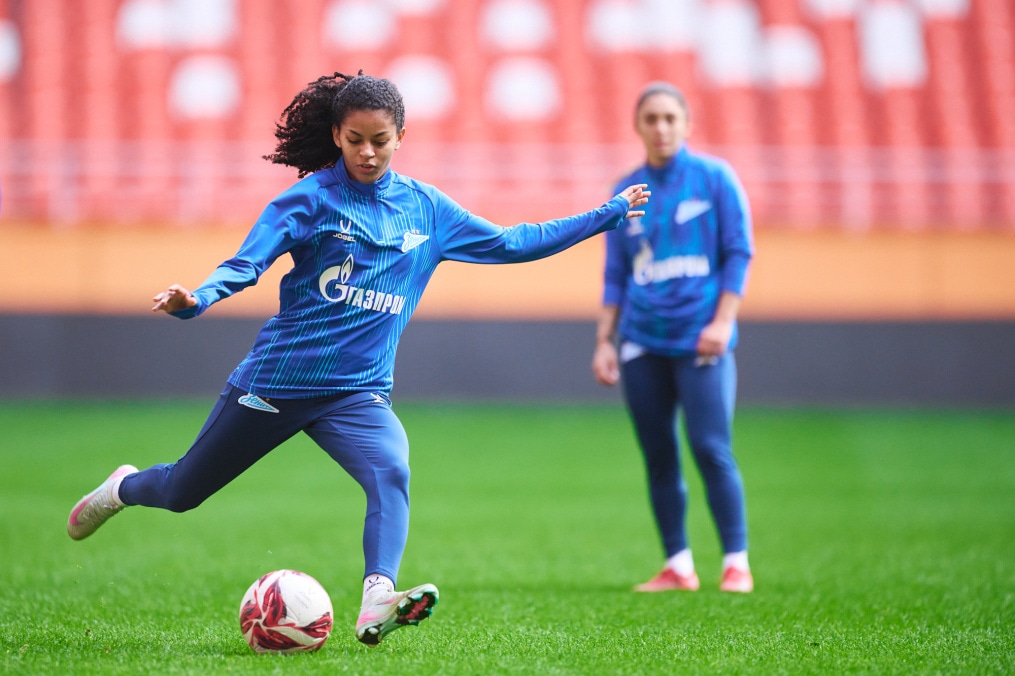 Тренировка женской команды на «Мордовия Арене» перед финалом Winline Кубка России