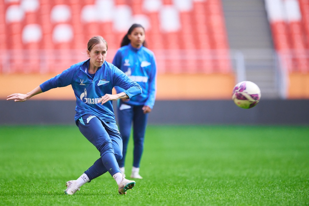 Тренировка женской команды на «Мордовия Арене» перед финалом Winline Кубка России