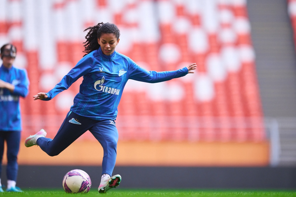 Тренировка женской команды на «Мордовия Арене» перед финалом Winline Кубка России