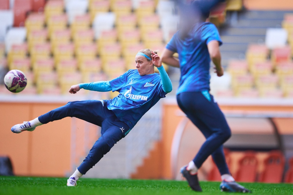 Тренировка женской команды на «Мордовия Арене» перед финалом Winline Кубка России