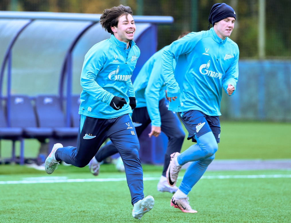 Тренировка «Зенита»-м перед матчем с «Акрон — Академия Коноплева»-м