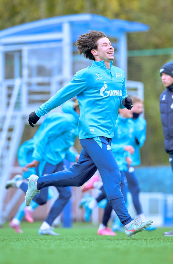 Тренировка «Зенита»-м перед матчем с «Акрон — Академия Коноплева»-м