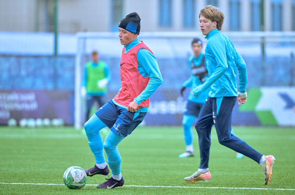 Тренировка «Зенита»-м перед матчем с «Акрон — Академия Коноплева»-м